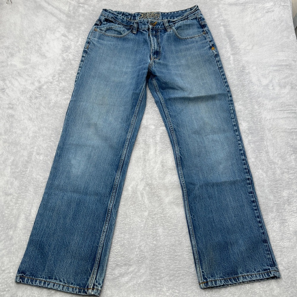 Billabong‎ The Point Straight Leg Jeans Mens 34 Medium Wash Blue Denim M307GPOR